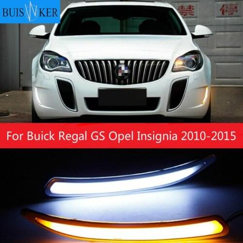 2Pcs Car LED DRL For Buick Regal GS Opel Insignia 2010 2011 2012 2013 2014 2015 Fog Cover Daytime Running Lights