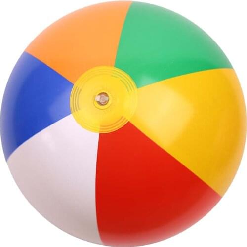 25cm Inflatable Beach Ball PVC Water Balloons Rainbow-Color Balls Summer Outdoor Beach Swimming Toys G0397