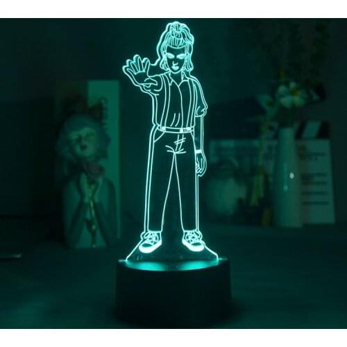 3D Lamps Bedside LED Night Light Bluetooth Speaker Nightlight Movie Eleven Stranger Dorm Room Decoration Anime Fans Kids Gift