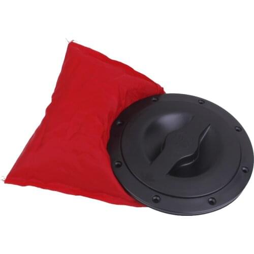6 inch Deck Plate Kit, Deck Hatch Cover with Red Bag for Kayak Marine Boat, Black, Solid & Sturdy