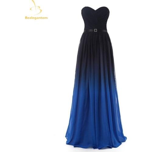 Bealegantom New Gradient Evening Dresses 2020 With Sweetheart Lace Up Ombre Formal Party Gown Vestido Longo QA1579