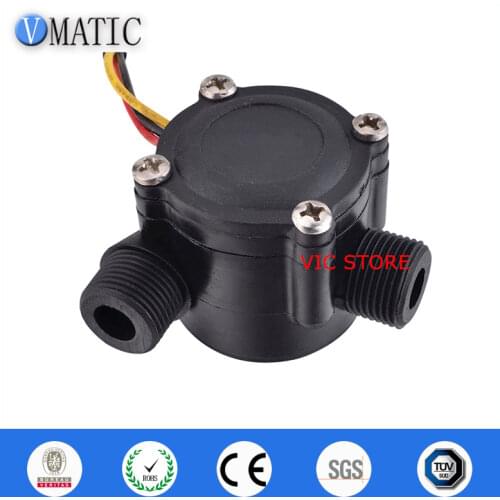 Free Shipping VCA368-4 Electronic Plastic In-line Water Flow Meter Sensor Switch