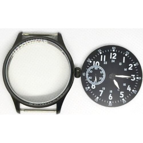 44MM Watch Stainless Steel Cases Add Luminous Dial And Hands Fit Eta 6497 St36 Manual Movement