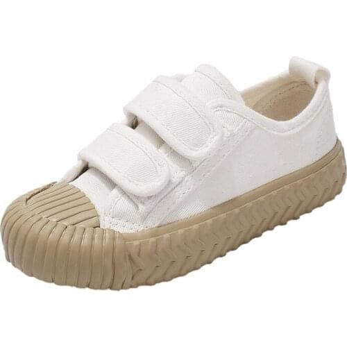 Childrens Canvas Shoes Soft Cute Biscuit Shoes Baby Shoes Childrens Cloth Shoes Board Shoes Bread Shoes Flats Cute Student Hot