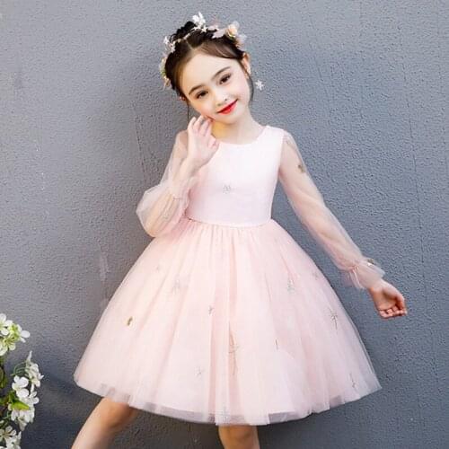Children Wedding Dress Girls Formal Gown Dress Princess Party Prom Sequins Dresses for Girls RT834