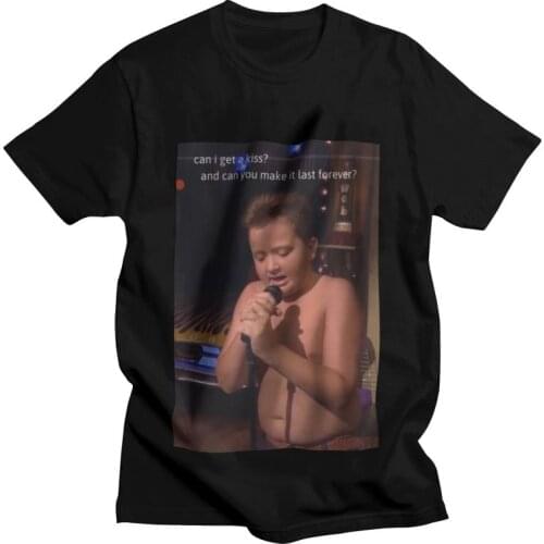 Gibby Singing ICarly Meme T-Shirts Men Streetwear T Shirts Short Sleeve TV Show Noah Munck Tshirts 100% Cotton Tee Tops Clothing