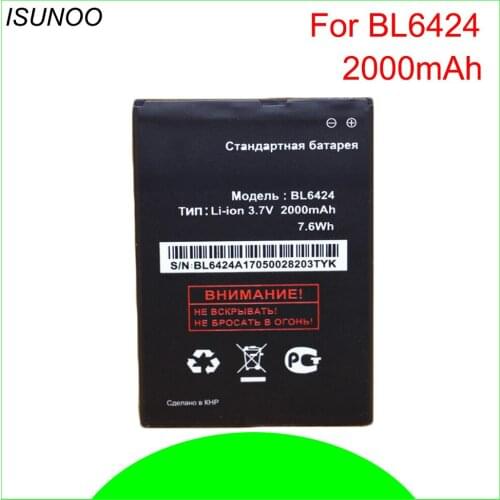 ISUNOO 2000mAh High Quality BL6424 Battery For Fly FS505 Nimbus 7 phone