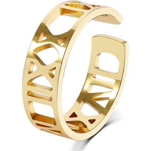 DUOYING Custom Ring with Name Roman number Heart Ring