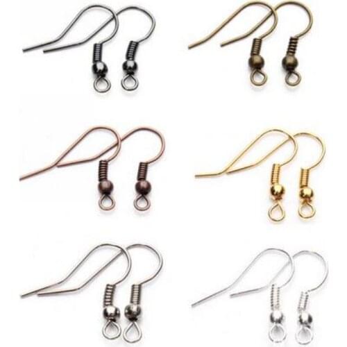 Metal Iron Earwire Ear Hook Clasps For DIY Fashion Earrings Many Colors Plated in Stock 200 pcs a lot