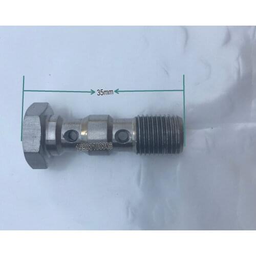 Hex head screw metric M10*1 stainless steel material double banjo bolt brake fitting 35mm length