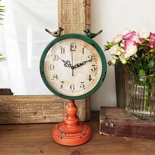 Nordic Style Desk Clock будильник Retro Home Desk Pendulum Household Decoration Personality Living Room Quiet Iron Table clocks