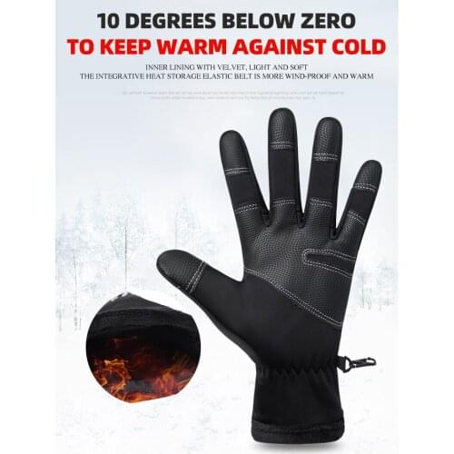 Outdoor Cycling Gloves Sport Touchscreen Shockproof MTB Bike Bicycle Gloves Men Women Thermal Warm Autumn Winter Full Finger