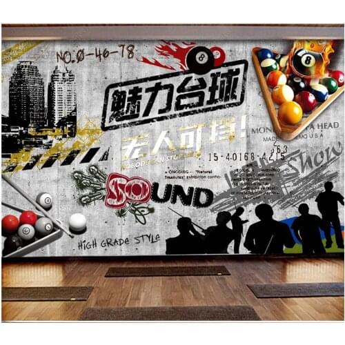 Custom photo wallpaper for walls 3 d Gym mural Modern billiards urban entertainment tooling background wall paper painting decor