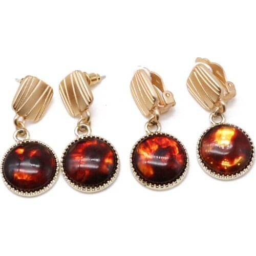 Simple New Sweet Round Cute Earring