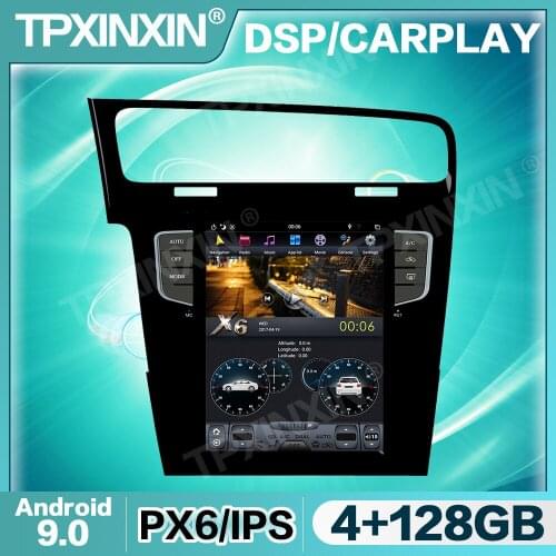 Tesla IPS Touch Screen For Volkswagen Golf 7 2013 -2016 Android 9 Car Radio Multimedia Video DVD Player Navigation HeadUnit GPS