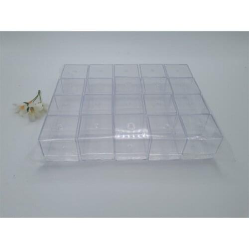 Mica Box 5x5x5 - 20 Pcs (transparent) henna хна для бровей henna powder плетка