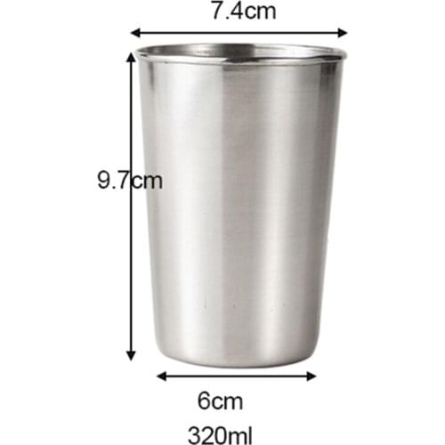 30/180ml Stainless Steel Beer Cola Milkshake Cup For Bar Coffee Shop Anti-fall Childrens Water Cup Home Container