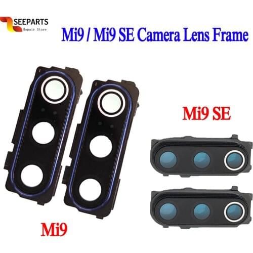 New For Xiaomi Mi9 Back Rear Camera lens glass With Frame replacement For Xiaomi Mi9 SE Rear Camera lens Glass