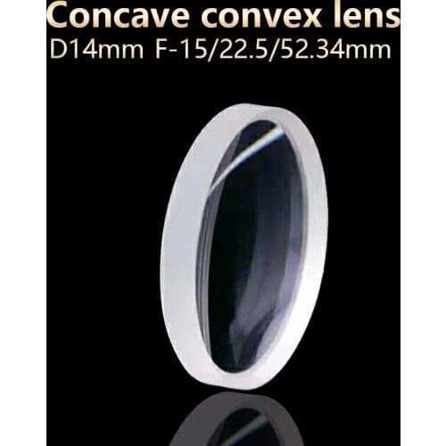 Concave convex lenses Microscope lens Telescope lens Optical research Experiment D14mm F-15mm Customizable