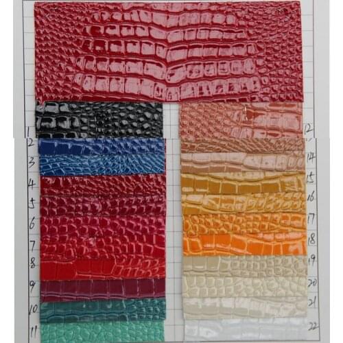 High quality embossed crocodile pattern faux PU leather/ leather for bag making/ white leather fabric/ luxury furniture china