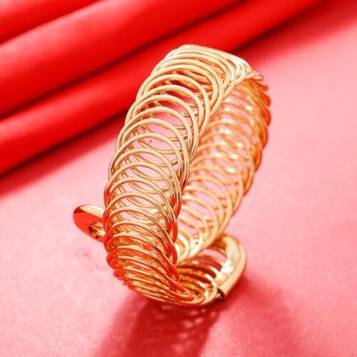 1Pcs Braclet Luxury Gold Color Jewelry Bangles indian Ethiopian African for Women Dubai Bracelet Party wedding Gifts Adjustable