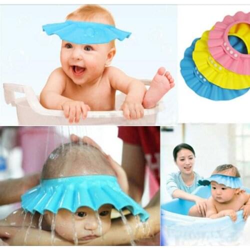 Adjustable Baby Shower Caps Shampoo Cap Wash Hair Kids Bath Visor Hats Adjustable Shield Waterproof Hat Wash Hair