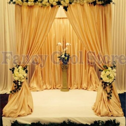 10ft x 10ft x 10ft Gold wedding pavillion Party decoration,Including Drape and Stand