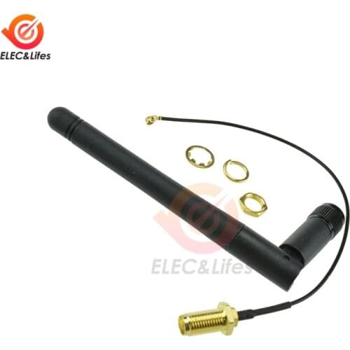 11cm 2.4GHz 3dBi WiFi 2.4g Antenna Aerial RP-SMA Male Wireless Router+ 20cm PCI U.FL IPX to RP SMA Male Pigtail Adapter Cable