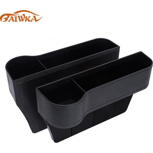 2Pcs/Set Car Seat Side Slit Pocket Catcher Gap Filler Storage Organizer Crevice Storage Box Console Side Auto Seat Gap Pocket
