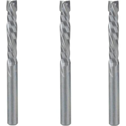 3Pcs 4x22MM AAA Up Down Cut- 2 Spiral Flute Carbide Mill,CNC Milling Cutter,Woodworking Cutting Tools Router Bit