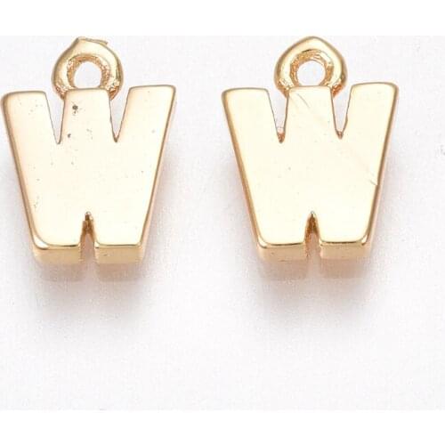 5pcs Lettle D-Z Brass Initial Alphabet Loose Charms Pendants for Necklace Bracelet Earrings Jewelry DIY Making