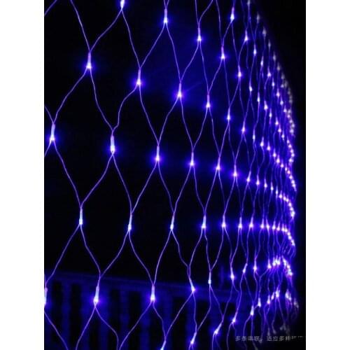 50pcs 96leds mesh net string light 1.5mx1.5m Web Fairy hanging Lamp Christmas Wedding Party Garden Xmas Garland tree Decorationl