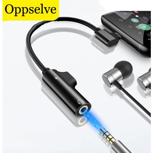 Oppselve USB Type C to 3.5mm Jack Adapter For Xiaomi Mi 9 8 Mi9 Huawei Mate 20 P30 Samsung S10 Type-C OTG USB-C USBC Splitters