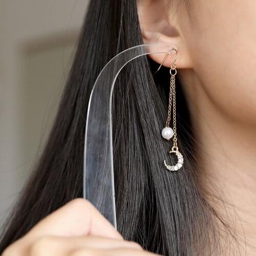 Acrylic earring try-on tool jewelry display jewellery holder stand organizer earrings prop earing holder counter accessories