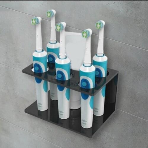 Acrylic Toothbrush Holder Wall-mounted Home Toothpaste Holder Multi-size Storage Rack For Electric Toothbrush Bathroom Products