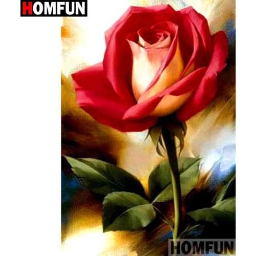 HOMFUN Full Square/Round Drill 5D DIY Diamond Painting "Flower landscape" Embroidery Cross Stitch 3D Home Decor A10800