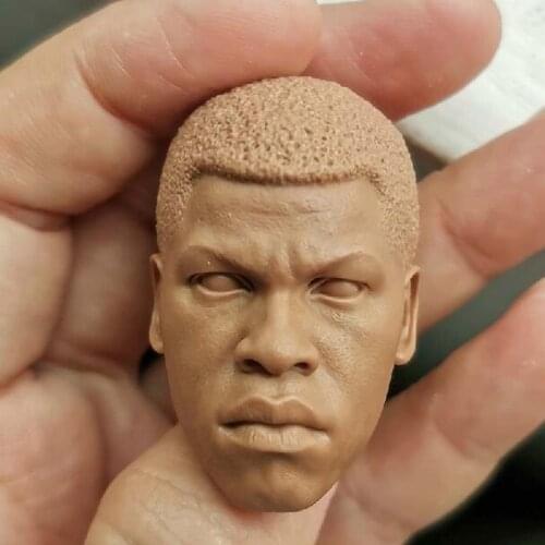 Blank 1/6 Scale John Boyega Finne Head Sculpt Unpainted Fit 12" Figure