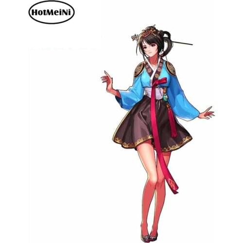 HotMeiNi 13cm x 6.9cm for Kawaii Girl Car Sticker Scratch-Proof DIY Laptop Windows Windshield Surfboard Body for Car Decal