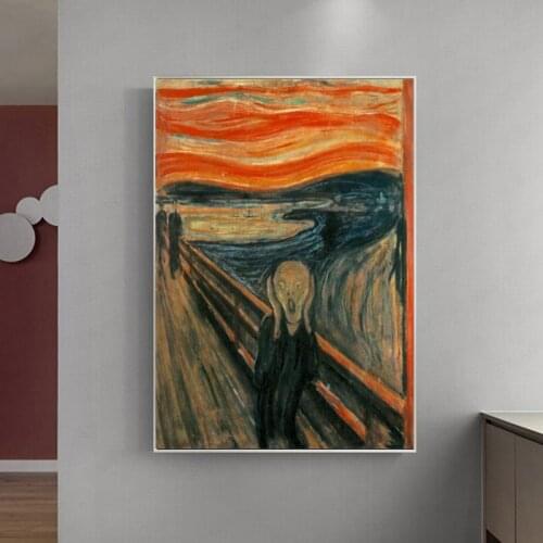 Famous Edvard Munch The Scream Reproductions Canvas Paintings Abstract Posters and Print Wall Picture for Living Room Home Decor