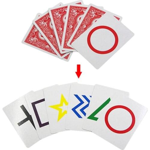 Hot Sale Fancy ESP Classic Cards Group Card Sets Magic Tricks Magia Props Easy To Do Children Kids Magic Toy Christmas Gift