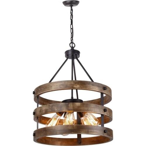 Nordic Retro Wood Art Hotel Cafe Bar Home Furnishing Simple Living Room Guest Room Bedroom Chandelier e27, AC110 V220V