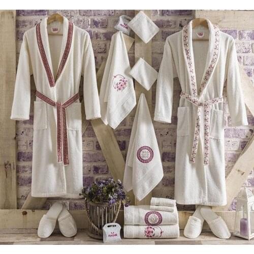 Women Men Home Bathroom Towel Set Robe Set Shower Towel 16 Pieces Hundred percent Natural Cotton Super Absorbent Soft tissue Turkish Production