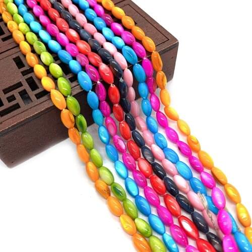 Natural Freshwater Shell Beads Dyed Rice Beads Colorful Beads Used In Jewelry Making DIY Necklace Bracelet Jewelry Decoration