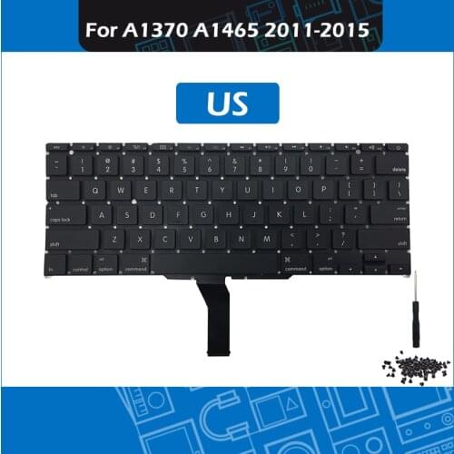 New Laptop Replacement Keyboard US Layout for Macbook Air 11" A1370 A1465 US Standard Keyboard 2011-2015 Year