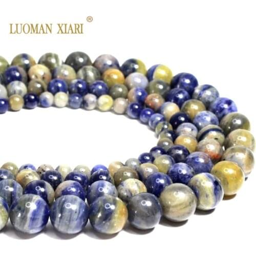 Wholesale AAA 100% Natural South Africa Sodalite Blue Round Stone Beads For Jewelry Making DIY Bracelet Necklace 6/8/10/12 mm