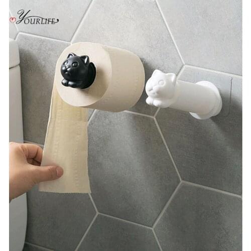 OYOURLIFE Creative Cartoon Toilet Paper Holder Wall Mounted Toilet Roll Holder Home Paper Towel Holder Bathroom Accessories