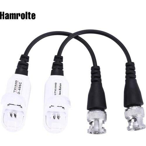 Hamrolte 5pcs/lot HD 720P/1080P CVI/TVI/AHD Passive Video Balun BNC Connector To UTP Cat5/5e/6 Video Balun Passive Transceivers