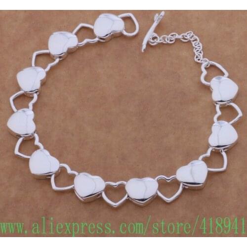 Silver Plated bracelet, Silver Plated fashion jewelry Solid hollow /ebzamtga bdbajuia AH154