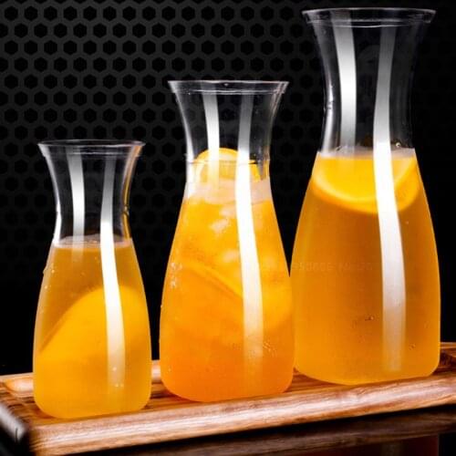 Acrylic Transparent Juice Bottle Water Jug Wine Beverage Container Kettle Carafe For Bar Home Water Kettle Lemonade Bottle