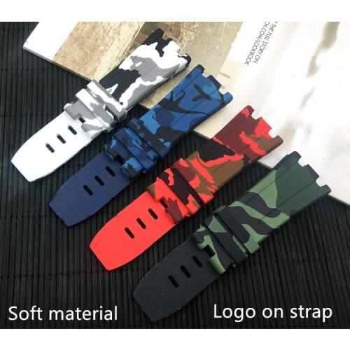 Camo AP camoflag Silicone watch Strap band Rubber Watchband 28mm men Bracelet For Audemars And Piguet Bracelet ROYAL OAK